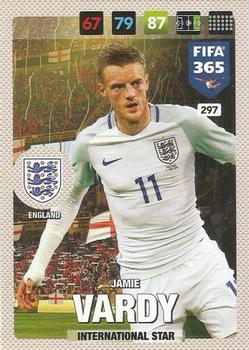 Jamie Vardy England Panini FIFA 365 2017 Adrenalyn XL International Star #297