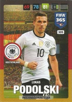 Lukas Podolski Germany Panini FIFA 365 2017 Adrenalyn XL International Star #305