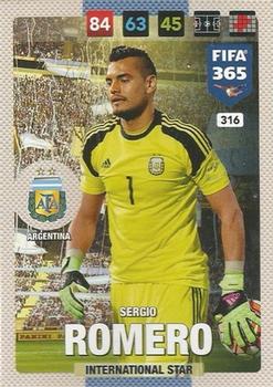 Sergio Romero Argentina Panini FIFA 365 2017 Adrenalyn XL International Star #316