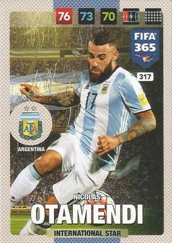 Nicolas Otamendi Argentina Panini FIFA 365 2017 Adrenalyn XL International Star #317