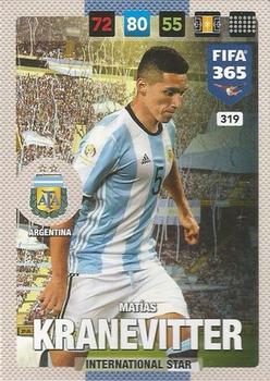 Matias Kranevitter Argentina Panini FIFA 365 2017 Adrenalyn XL International Star #319