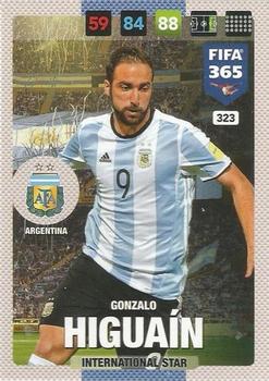 Gonzalo Higuain Argentina Panini FIFA 365 2017 Adrenalyn XL International Star #323