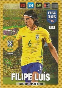 Filipe Luis Brazil Panini FIFA 365 2017 Adrenalyn XL International Star #326
