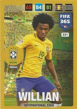 Willian Brazil Panini FIFA 365 2017 Adrenalyn XL International Star #331