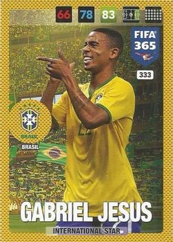 Gabriel Jesus Brazil Panini FIFA 365 2017 Adrenalyn XL International Star #333