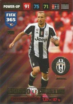 Giorgio Chiellini Juventus FC Panini FIFA 365 2017 Adrenalyn XL Defensive Rock #355