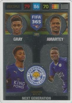 Gray / Amartey Leicester City Panini FIFA 365 2017 Adrenalyn XL Next Generation #389
