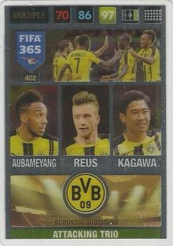 Aubameyang / Reus / Kagawa Borussia Dortmund Panini FIFA 365 2017 Adrenalyn XL Attacking Trio #402