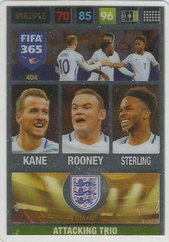 Harry Kane / Rooney / Sterling England Panini FIFA 365 2017 Adrenalyn XL Attacking Trio #404