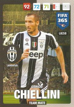 Giorgio Chiellini Juventus FC Panini FIFA 365 2017 Adrenalyn XL  #UE058