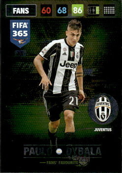 Paulo Dybala Juventus FC Panini FIFA 365 2017 Adrenalyn XL Nordic Edition Fans' Favourite #65