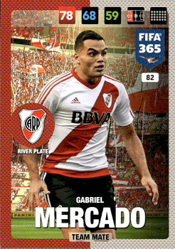 Gabriel Mercado River Plate Panini FIFA 365 2017 Adrenalyn XL Nordic Edition  #82
