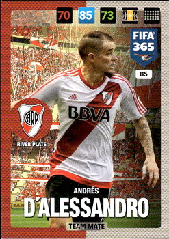 Andres D'Alessandro River Plate Panini FIFA 365 2017 Adrenalyn XL Nordic Edition  #85