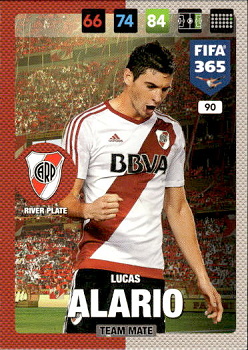Lucas Alario River Plate Panini FIFA 365 2017 Adrenalyn XL Nordic Edition  #90