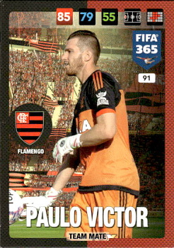 Paulo Victor Flamengo Panini FIFA 365 2017 Adrenalyn XL Nordic Edition  #91