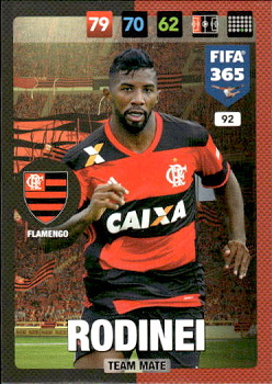 Rodinei Flamengo Panini FIFA 365 2017 Adrenalyn XL Nordic Edition  #92