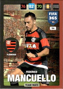 Federico Mancuello Flamengo Panini FIFA 365 2017 Adrenalyn XL Nordic Edition  #94