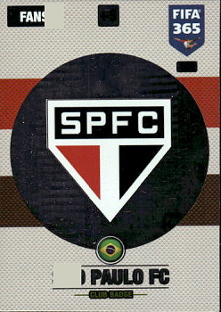 Club Badge Sao Paulo FC Panini FIFA 365 2017 Adrenalyn XL Nordic Edition Club Logo #104