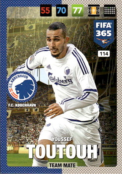Youssef Toutouh FC Kobenhavn Panini FIFA 365 2017 Adrenalyn XL Nordic Edition  #114
