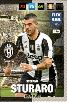 Stefano Sturaro Juventus FC Panini FIFA 365 2017 Adrenalyn XL Nordic Edition  #196