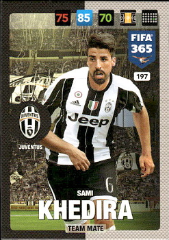 Sami Khedira Juventus FC Panini FIFA 365 2017 Adrenalyn XL Nordic Edition  #197