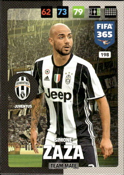 Simone Zaza Juventus FC Panini FIFA 365 2017 Adrenalyn XL Nordic Edition  #198