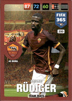 Antonio Rudiger AS Roma Panini FIFA 365 2017 Adrenalyn XL Nordic Edition  #200