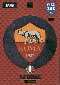 Club Badge AS Roma Panini FIFA 365 2017 Adrenalyn XL Nordic Edition Club Logo #203