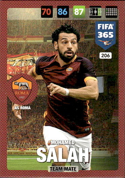 Mohamed Salah AS Roma Panini FIFA 365 2017 Adrenalyn XL Nordic Edition  #206