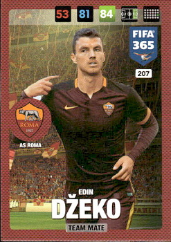 Edin Dzeko AS Roma Panini FIFA 365 2017 Adrenalyn XL Nordic Edition  #207