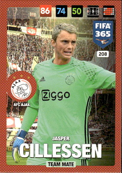 Jasper Cillessen AFC Ajax Panini FIFA 365 2017 Adrenalyn XL Nordic Edition  #208