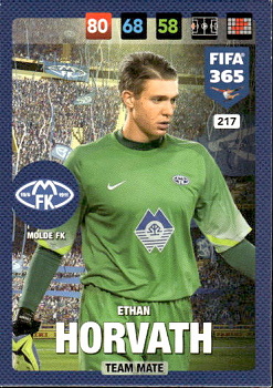 Ethan Horvath Molde FK Panini FIFA 365 2017 Adrenalyn XL Nordic Edition  #217