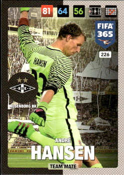 Andre Hansen Rosenborg BK Panini FIFA 365 2017 Adrenalyn XL Nordic Edition  #226