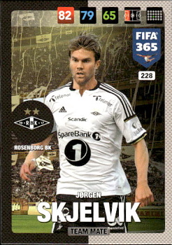 Jorgen Skjelvik Rosenborg BK Panini FIFA 365 2017 Adrenalyn XL Nordic Edition  #228