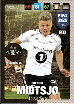 Fredrik Midtsjo Rosenborg BK Panini FIFA 365 2017 Adrenalyn XL Nordic Edition  #231