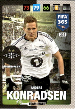 Anders Konradsen Rosenborg BK Panini FIFA 365 2017 Adrenalyn XL Nordic Edition  #232