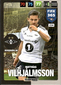 Matthias Vilhjalmsson Rosenborg BK Panini FIFA 365 2017 Adrenalyn XL Nordic Edition  #234