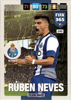 Ruben Neves FC Porto Panini FIFA 365 2017 Adrenalyn XL Nordic Edition  #240