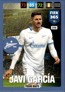 Javi Garcia Zenit Petersburg Panini FIFA 365 2017 Adrenalyn XL Nordic Edition  #258