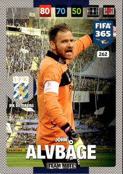 John Alvbage IFK Goteborg Panini FIFA 365 2017 Adrenalyn XL Nordic Edition  #262