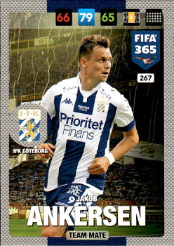 Jakob Ankersen IFK Goteborg Panini FIFA 365 2017 Adrenalyn XL Nordic Edition  #267