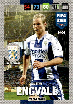Gustav Engvall IFK Goteborg Panini FIFA 365 2017 Adrenalyn XL Nordic Edition  #270