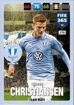 Anders Christiansen Malmo FF Panini FIFA 365 2017 Adrenalyn XL Nordic Edition  #278