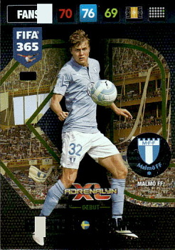 Mattias Svanberg Malmo FF Panini FIFA 365 2017 Adrenalyn XL Nordic Edition AXL Debut #417