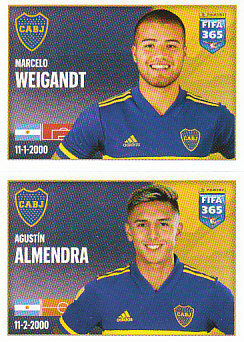 Marcelo Weigandt / Agustin Almendra Boca Juniors samolepka 2022 FIFA 365 #8
