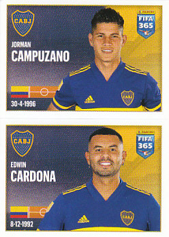 Jorman Campuzano / Edwin Cardona Boca Juniors samolepka 2022 FIFA 365 #9