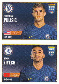 Christian Pulisic / Hakim Ziyech Chelsea samolepka 2022 FIFA 365 #42