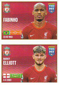 Fabinho / Harvey Elliott Liverpool samolepka 2022 FIFA 365 #56