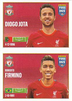 Diogo Jota / Roberto Firmino Liverpool samolepka 2022 FIFA 365 #57