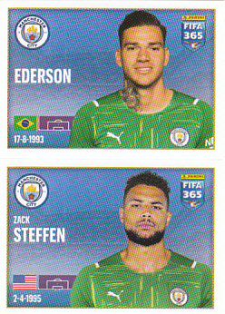 Ederson / Zack Steffen Manchester City samolepka 2022 FIFA 365 #64